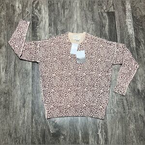 NwT FREE PEOPLE Cashmere WOOL Leopard SWEATER